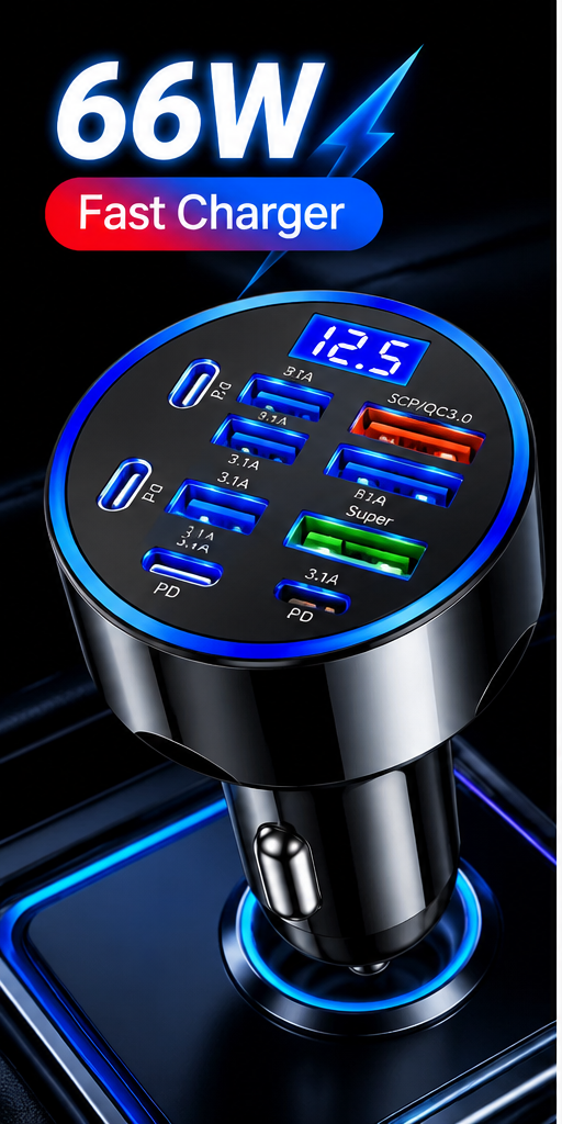 Chargeur Voiture Rapide 6-en-1